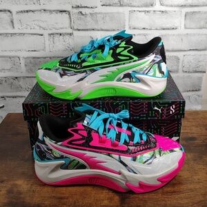 PUMA Scoot 2k Zeros II Bright Aqua Feather Grey 311349-01 Men's 9.5 Tried On